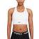 Nike Dri-FIT Swoosh Medium-Support 1-Piece Padded Longline Sports Bra - White/Black