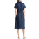 Quince European Linen Button Front Dress - Deep Navy