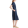 Quince European Linen Button Front Dress - Deep Navy