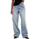 NA-KD Mid-Rise Waist Loose-Fitting Long Jeans - Blue