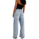 NA-KD Mid-Rise Waist Loose-Fitting Long Jeans - Blue