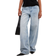 NA-KD Mid-Rise Waist Loose-Fitting Long Jeans - Blue