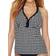 Pour Moi Long Beach Underwired Tankini Top - Black/White