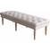 HomePop Classic Layla Cream Settee Bench 64.2x18.5"