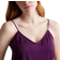 Quince Washable Stretch Silk V-Neck Cami - Aubergine