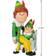 Hällmark Elf Papa Elf and Buddy The Elf Christmas Tree Ornament 9.5cm