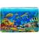 Ocean Underwater Seabed Cartoon Fish Multicolor 16x24"