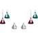 Kurt Adler Mini Kisses Christmas Tree Ornament 6.5" 6pcs
