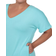 White Mark Plus Size Short Sleeve V-Neck Maxi Dress - Aqua