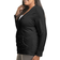 Just My Size Plus Full-Zip Slub Cotton Hoodie - Black