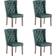 vidaXL Dining Room Dark Green Kitchen Chair 108.5cm 4pcs