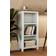 Fwstyle 3 Tier White Linen Book Shelf 82cm