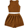 Shein Ezwear Scoop Neck Tank Top and Track Shorts - Brown
