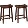 Amazon Basics Solid Wood Saddle-Seat Bar Stool 61cm 2pcs