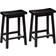 Amazon Basics Solid Wood Saddle-Seat Barstol 61cm 2st