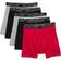 Polo Ralph Lauren Classic Cotton Boxer Briefs 5-pack - Andover Heather/RL2000 Red/Polo Black