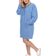 White Mark Women’s Hoodie Sweatshirt Dress Plus Size - Blue