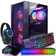 STGAubron Gaming Desktop PC,Intel Core i7 up to 3.9G,GeForce RTX 3060 12G GDDR6,32G,1TB SSD,WiFi,BT 5.0,RGB Fanx6,RGB Keybaord,RGB Mouse,Mouse Pad,RGB Bluetooth Sound Bar,RGB BT Gaming Mic,W10H64