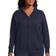 Just My Size Women's Zip-Up Fleece Hoodie Plus Size - Navy Heather