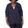 Just My Size Women's Zip-Up Fleece Hoodie Plus Size - Navy Heather