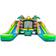 Crossover Tropical Inflatable Bounce House with Double Water Slides