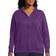 Just My Size Women's Zip-Up Fleece Hoodie Plus Size - Violet Splendor Heather