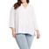 NYDJ Pintuck Blouse Plus Size - Optic White