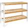 Songmics Bamboo Natural/White Shoe Rack 70x55cm