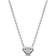 Pandora Radiant Heart & Floating Stone Collier Necklace - Silver/Transparent