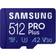 Samsung PRO Plus microSD Class 10/UHS-I (U3) V30 180/130MB/s 512GB