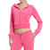 Juicy Couture Tonal Towel Terry Zip-Up Hoodie - Passion Pink