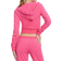 Juicy Couture Tonal Towel Terry Zip-Up Hoodie - Passion Pink