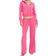Juicy Couture Tonal Towel Terry Zip-Up Hoodie - Passion Pink