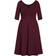 City Chic Cute Girl Elbow Sleeve Dress Plus Size - Oxblood