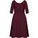 City Chic Cute Girl Elbow Sleeve Dress Plus Size - Oxblood