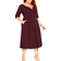 City Chic Cute Girl Elbow Sleeve Dress Plus Size - Oxblood