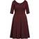 City Chic Cute Girl Elbow Sleeve Dress Plus Size - Dark Ruby