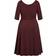 City Chic Cute Girl Elbow Sleeve Dress Plus Size - Dark Ruby