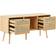 Beliani Wicker Stand TV Bench 120x60cm
