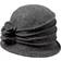 Scala Knit Wool Flower Cloche Hat - Charcoal