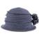 Scala Knit Wool Flower Cloche Hat - Denim