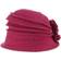 Scala Knit Wool Flower Cloche Hat - Berry