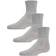 MeMoi Unisex Cotton Blend Mid-Cut Socks 3-pack - Light Gray