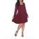 White Mark Jenara Dress Plus Size - Burgundy