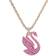 Swarovski Iconic Swan Pendant Medium Necklace - Rose Gold/Pink/Transparent