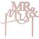 Ginger Ray Mr and Mrs Rose Gold Acrylic Wedding Cake Decoration