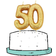 Creative Converting Metallic Gold Glitter Candle 50 Kakepynt
