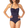 Anne Cole Twist Front Bandeaukini Swim Top - Navy