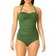 Anne Cole Twist Front Bandeaukini Swim Top - Moss Green