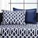 Lush Decor Edward Trellis Loose Sofa Cover Blue (190.5x99.1cm)